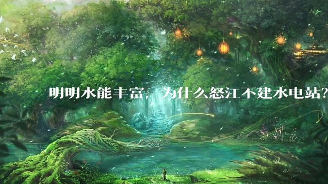 明明水能丰富，为什么怒江不建水电站？